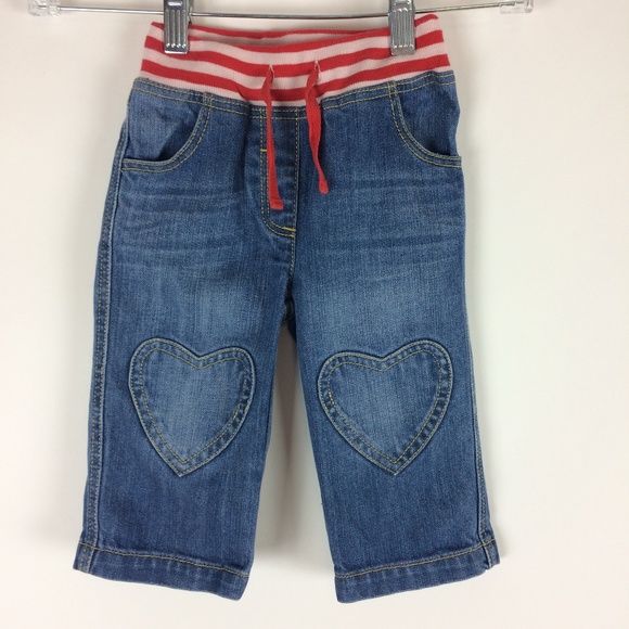 Baby Boden 12-18 months Heart Knee Patch Jeans - Picture 1 of 6